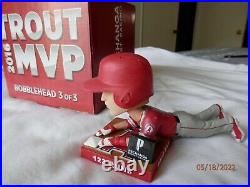 Mike Trout Angels Bobblehead 2016 Mvp Season Series Set Of 3 Sga Complete New