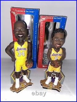 NBA Los Angeles Lakers Legends KOBE BRYANT SHAQ ONEAL BOBBLEHEADS RARE! Numbered