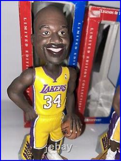 NBA Los Angeles Lakers Legends KOBE BRYANT SHAQ ONEAL BOBBLEHEADS RARE! Numbered