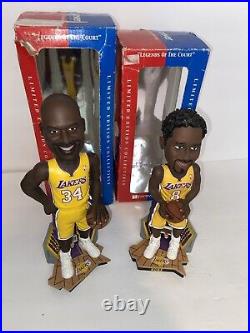 NBA Los Angeles Lakers Legends KOBE BRYANT SHAQ ONEAL BOBBLEHEADS RARE! Numbered