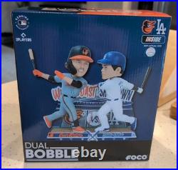 NIB Gunnar Henderson & Shohei Ohtani FOCO SHO DOWN Orioles Dodgers Bobblehead