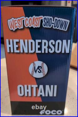 NIB Gunnar Henderson & Shohei Ohtani FOCO SHO DOWN Orioles Dodgers Bobblehead