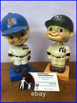NY Mets / Yankees Bobble Heads /Vintage Rare/ Japan Extremely Rare! MANTLE ERA