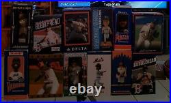 NY Mets bobble head collection in boxes. Lot of 12. 1 bobble legs, 2 gnome, 3 BC