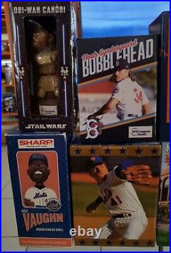 NY Mets bobble head collection in boxes. Lot of 12. 1 bobble legs, 2 gnome, 3 BC
