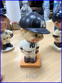 NY Yankees MLB 1960 Vintage Bobblehead Extremely Scarce Color Base Nodder Head D