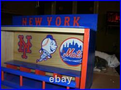 New York Met Bobble head display case 14 x 22 inches custom made 16 bobbles