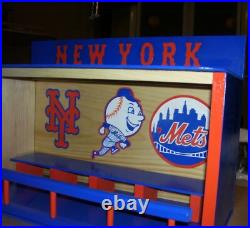 New York Met Bobble head display case 14 x 22 inches custom made 16 bobbles