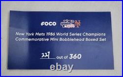 New York Mets 1986 World Series Champions Mini Bobblehead Boxed Set Ltd Edition