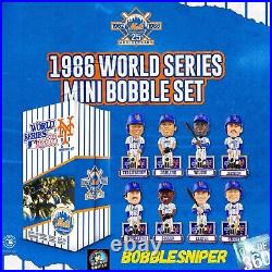New York Mets 1986 World Series Champions Mini MLB Bobblehead Boxed Set