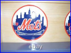 New York Mets display case for bobbleheads Dugout style Read add & see pics