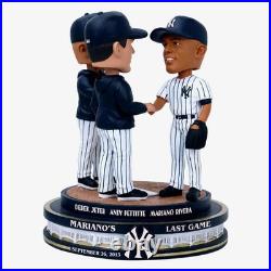 New York Yankees Mariano Rivera Final Game Mini Bobblehead Scene MLB Baseball