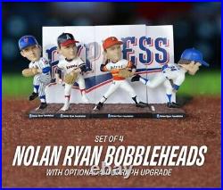 Nolan Ryan Bobbleheads Round Rock Express Rangers Angels Mets Astros Set Of 4