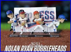 Nolan Ryan Bobbleheads Round Rock Express Rangers Angels Mets Astros Set Of 4