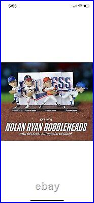 Nolan Ryan Bobbleheads Round Rock Express Rangers Angels Mets Astros Set Of 4