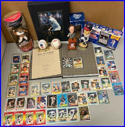 Nolan Ryan SIGNED Lot All Star Baseball Book Hall of Fame Bobblehead Cards SLU