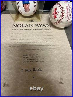 Nolan Ryan SIGNED Lot All Star Baseball Book Hall of Fame Bobblehead Cards SLU