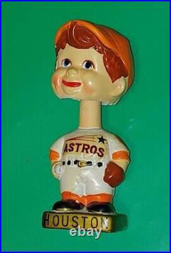 ORBIT Houston Texas Astros Baseball player Mascot MLB vtg Bobble head Bobblehead