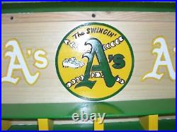 Oakland A's Bobble heads display case 72 logo & Felt floor ship dis-assembled
