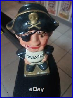 Old Baseball Figurine 1960's Sports Bobble Head Pittsburgh Pirates Mascot Toy