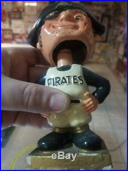 Old Baseball Figurine 1960's Sports Bobble Head Pittsburgh Pirates Mascot Toy