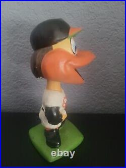 Original 1960 Baltimore Orioles mascot Bobble Bobblehead Nodder Color Base Japan
