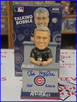 PAT HUGHES SIGNED FOCO LIMITED EDITION TALKING BOBBLE HEAD With HOF 2023 BAS COA