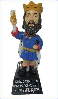 Pabst Brewery Milwaukee Blue Ribbon King Gambrinus Mascot Bobblehead Statue