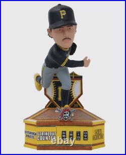 Paul Skenes Limited Edition Bobblehead Career Strikeout Counter FOCO #'d to 224
