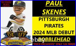 Paul Skenes Pittsburgh Pirates Mlb Debut Bobblehead Foco Nib