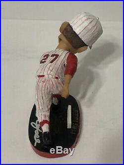 Pete Rose Signed Cincinatti Reds Hall Of Fame Baseball Bobblehead Hit King BAS