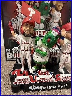 Philadelphia Phillies 2022 NLDS Red October Mini Bobblehead Harper Phanatic