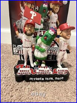 Philadelphia Phillies 2022 NLDS Red October Mini Bobblehead Harper Phanatic