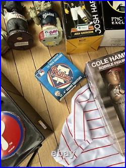 Phillies collection Bundle, Cole Hamels Jersey Bobble Heads Gnome Scrabbl