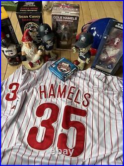 Phillies collection Bundle, Cole Hamels Jersey Bobble Heads Gnome Scrabbl