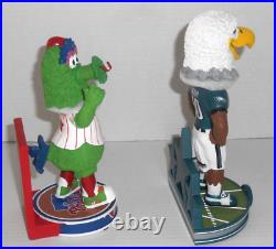 Phillies phanatic & eagles swoop bobbleheads new in box soldout