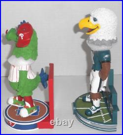 Phillies phanatic & eagles swoop bobbleheads new in box soldout