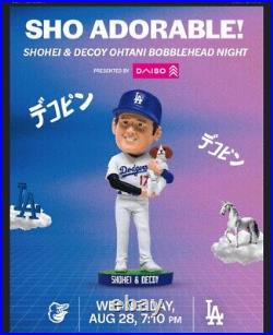 Presale 2024 Los Angeles Dodgers Shohei Ohtani and Decoy SGA Bobblehead 08/28/24