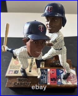 RARE Minnesota Twins Rod Carew & Torri Hunter Then & Now Bobbleheads 195/504