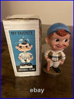 RARE VINTAGE MILWAUKEE BREWERS MASCOT BASEBALL BOBBLEHEAD NODDER WithBOX