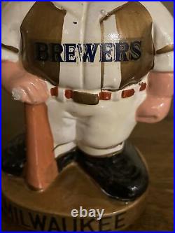 RARE VINTAGE MILWAUKEE BREWERS MASCOT BASEBALL BOBBLEHEAD NODDER WithBOX