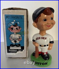 RARE Vintage Boston Red Sox MLB Green Base Bobblehead Nodder With Box