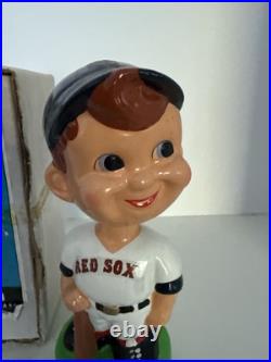 RARE Vintage Boston Red Sox MLB Green Base Bobblehead Nodder With Box