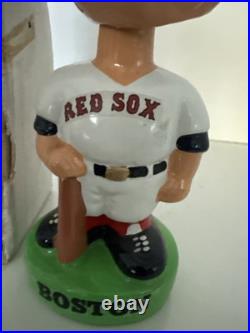 RARE Vintage Boston Red Sox MLB Green Base Bobblehead Nodder With Box