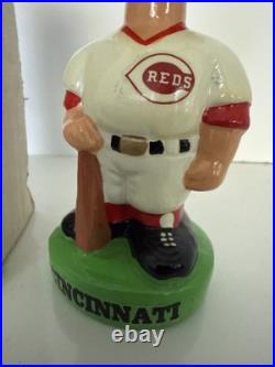 RARE Vintage Cincinnati Reds MLB Green Base Bobblehead Nodder With Box