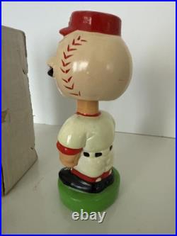 RARE Vintage Cincinnati Reds MLB Green Base Bobblehead Nodder With Box
