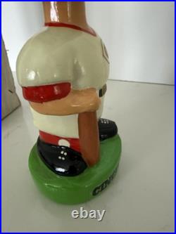 RARE Vintage Cincinnati Reds MLB Green Base Bobblehead Nodder With Box