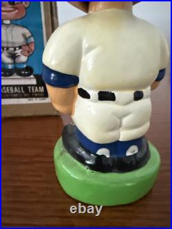RARE Vintage Toronto Blue Jays Green Base Bobblehead Nodder With Box