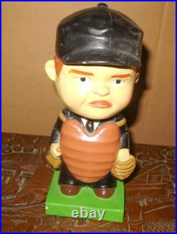 Rare 1960's Baseball Umpire Bobblehead /Square Green Base/ Japan