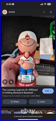 Rare 2018 Only 1000 PABLO SANCHEZ LANSING LUGNUTS BOBBLEHEAD BACKYARD BASEBALL